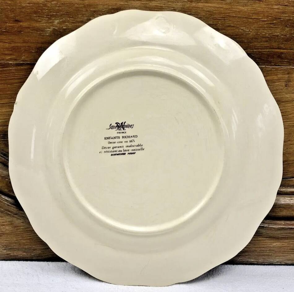 6 Sarreguemines Enfants Richard dinner plates