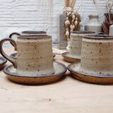 Set 6 cups Espresso sandstone