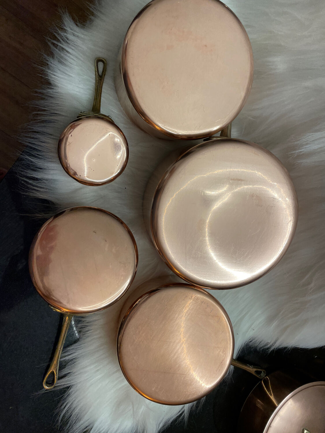 Old copper pan battery