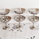 Lot de 6 coupes à glace sur pied ,ou sorbet  ,  en inox 18/10 ( ref18)