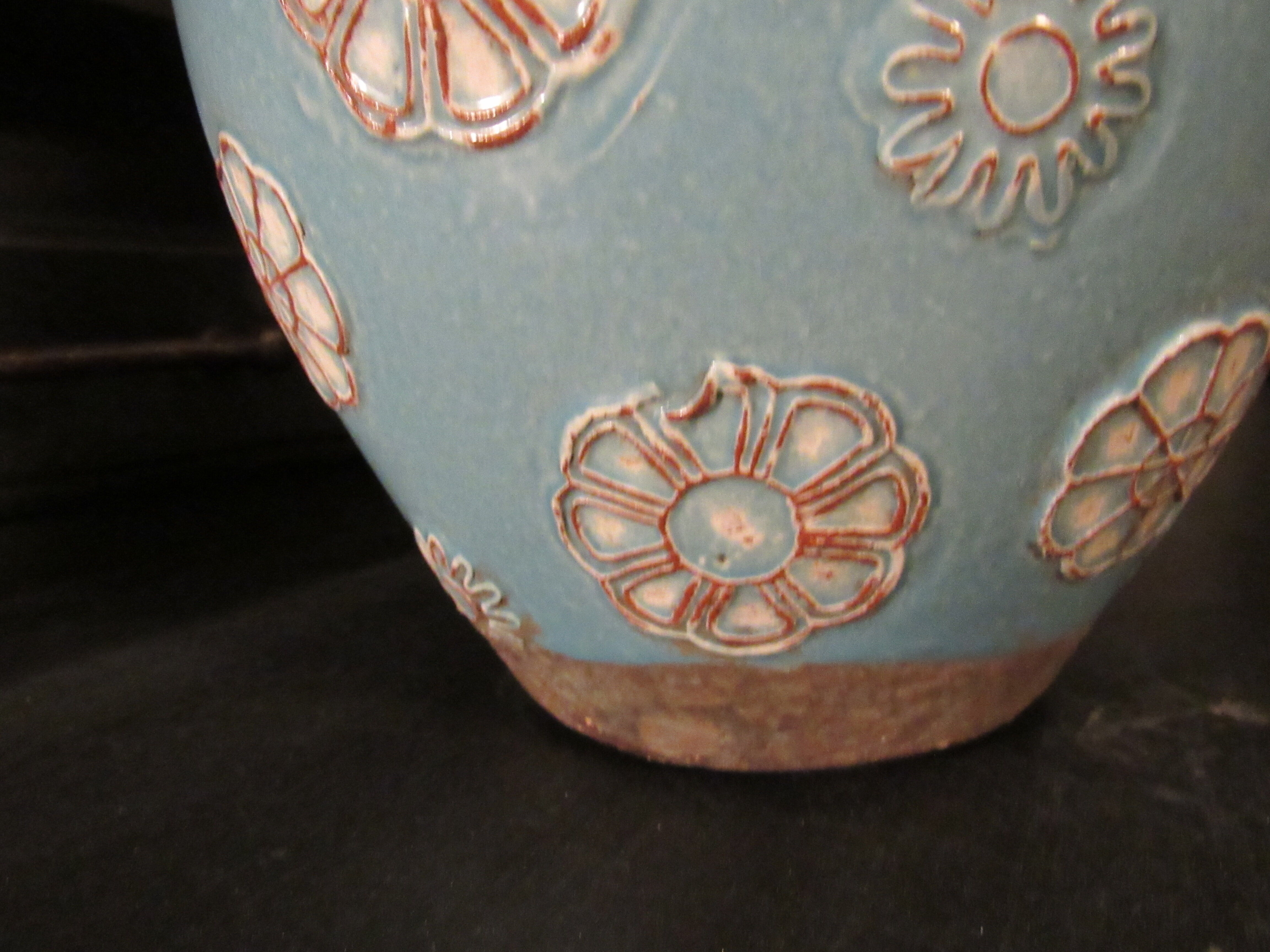 Glazed ceramic vase