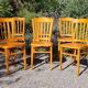 6 bistro chairs in curved beech from the 70s