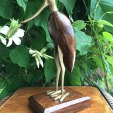 Animal marabout in teak and brass