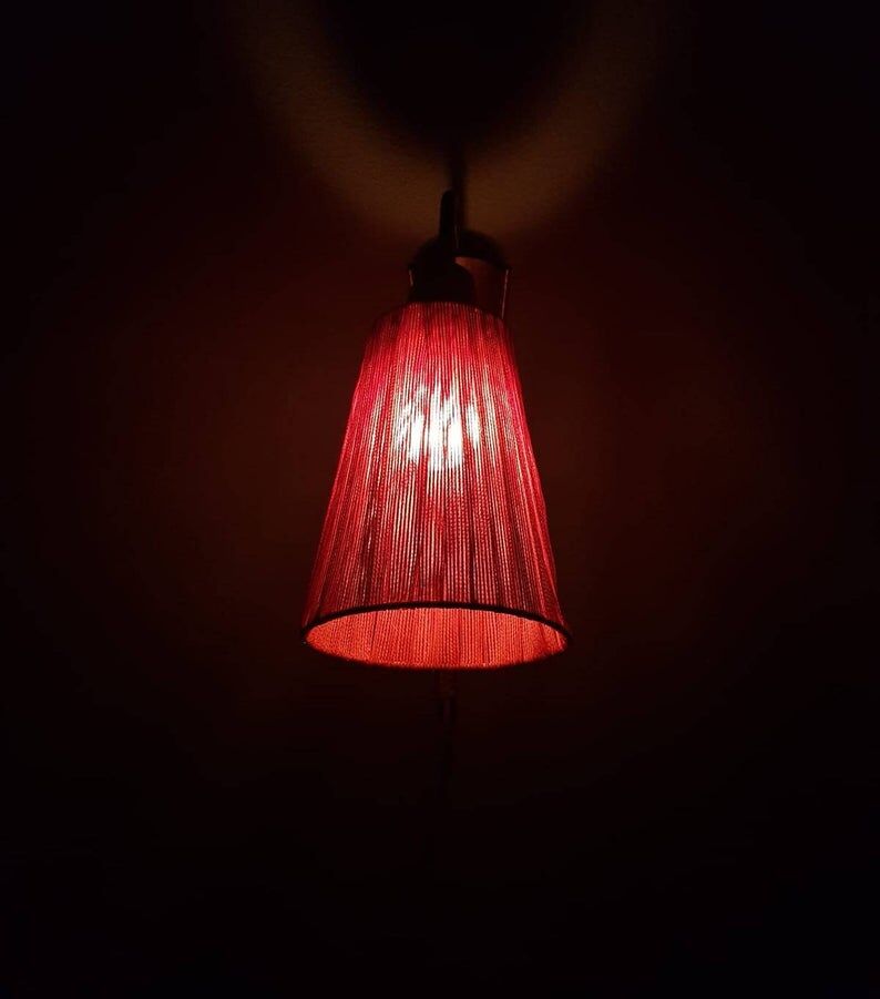 Apply vintage sisal rope Temde Leuchten 70s