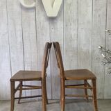 Set of 4 mismatched bistro chairs
