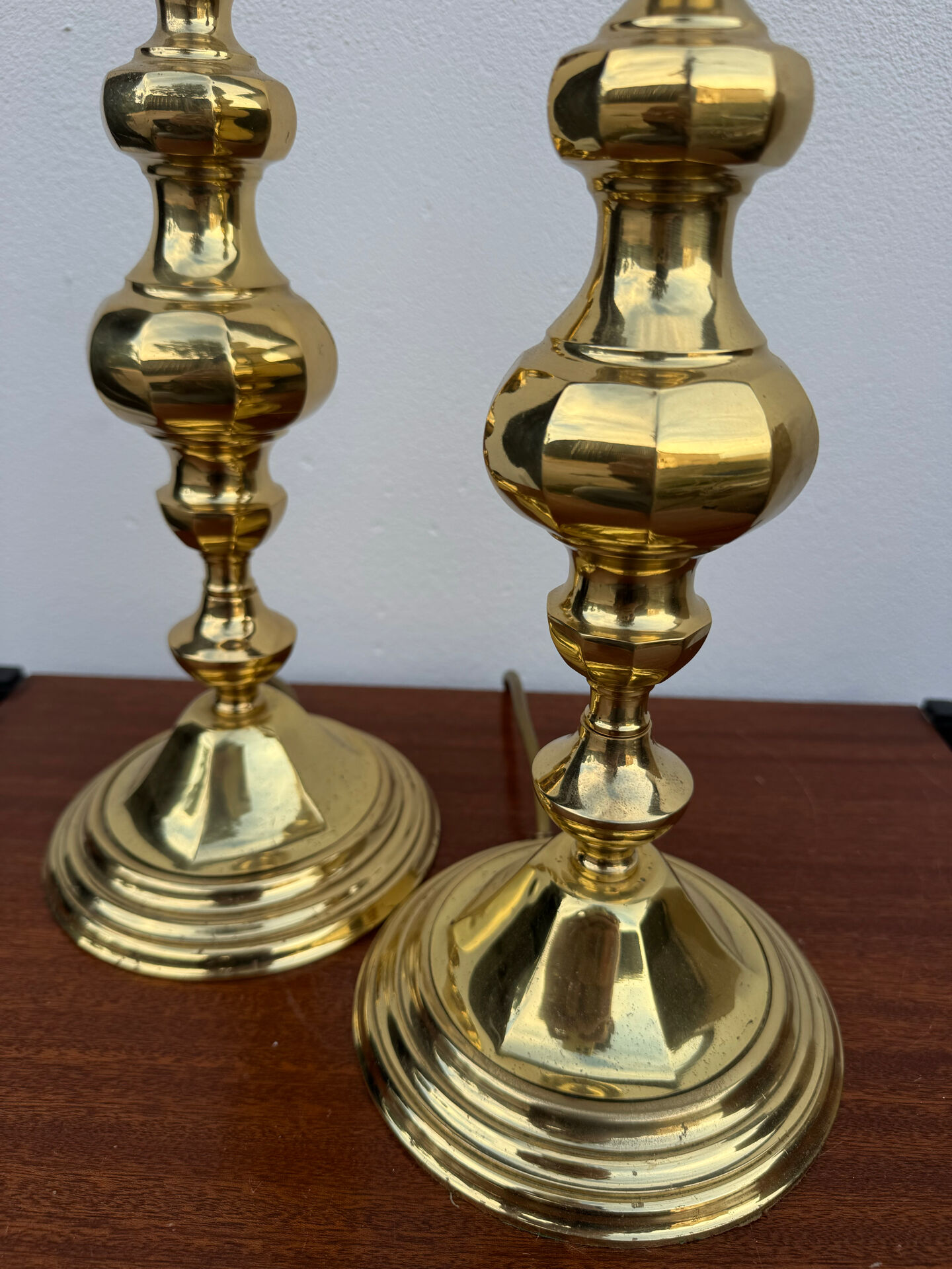 Neo-classical lamp bases in solid brass