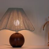Wooden bedside lamp
