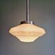 Art Deco pendant light in white speckled glass, 1930s