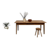 1950s farmhouse table, oak and pine