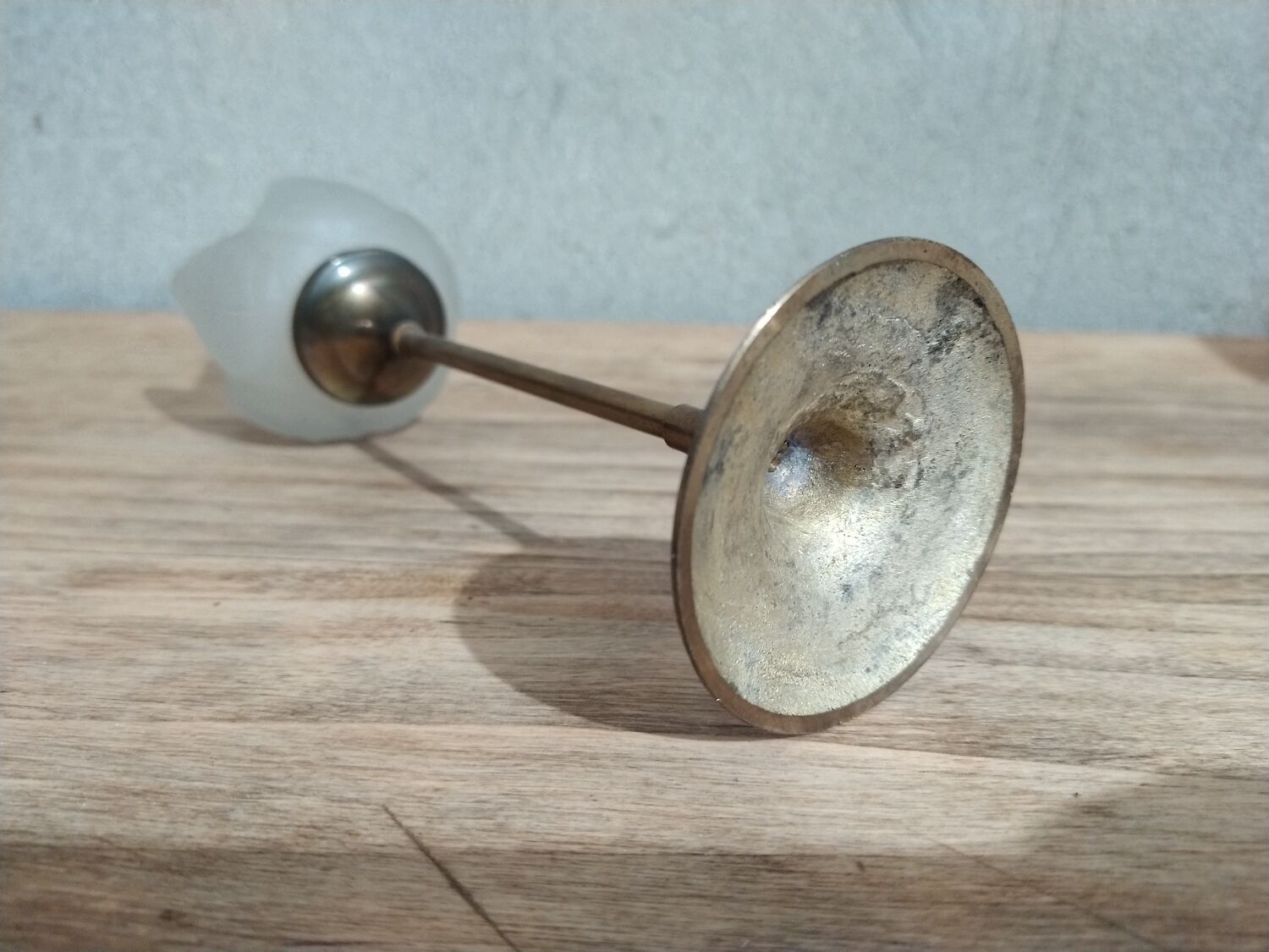 Vintage brass tulip candle holder