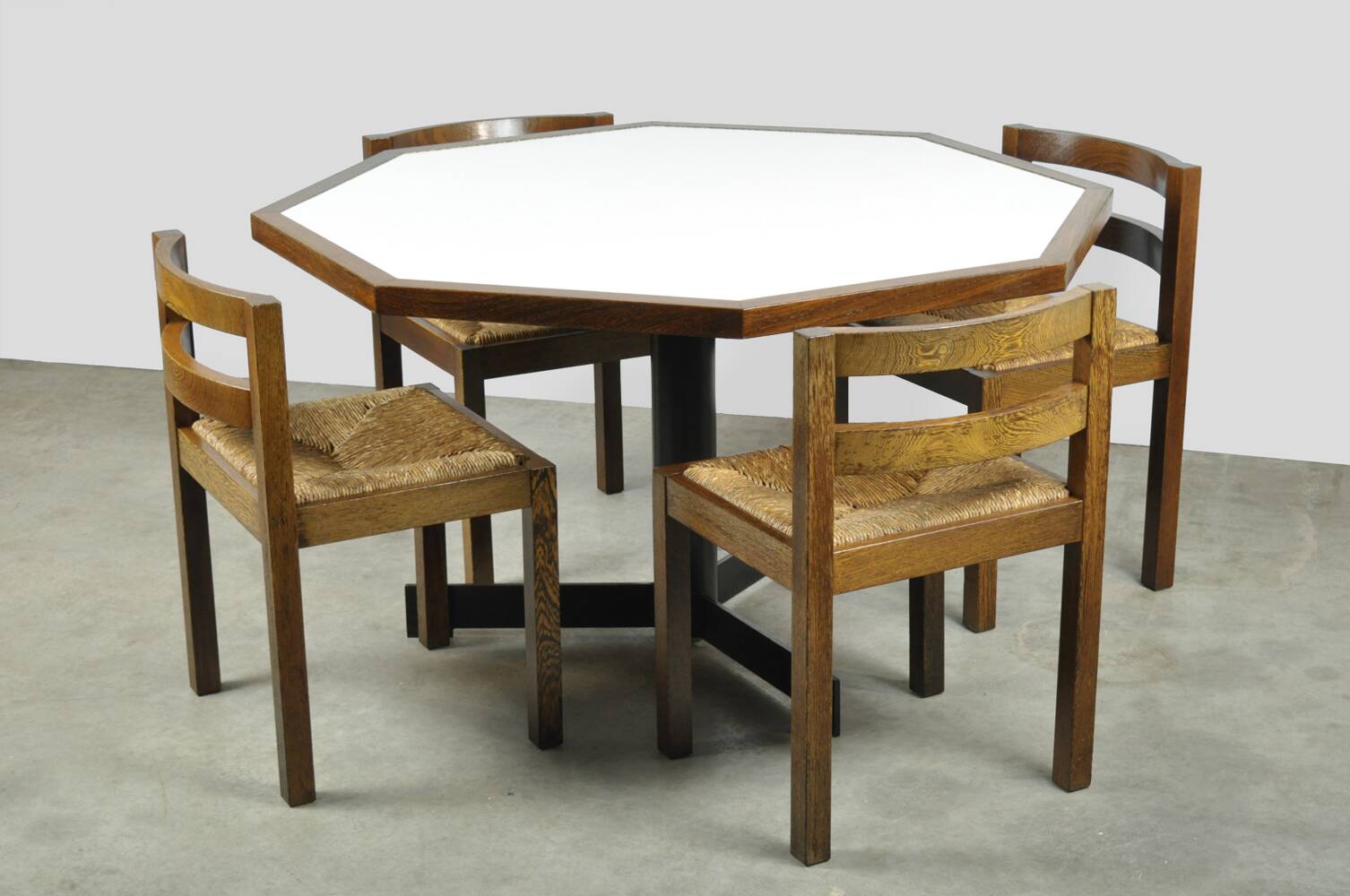 Modern vintage wengé dining table by OV Rotterdam, 1970s