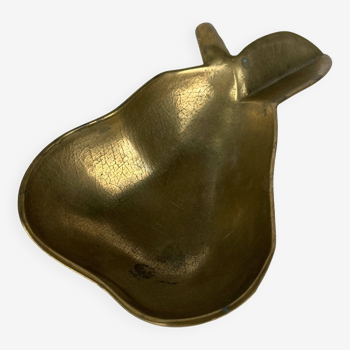 Empty pocket ashtray in pear-shaped brass