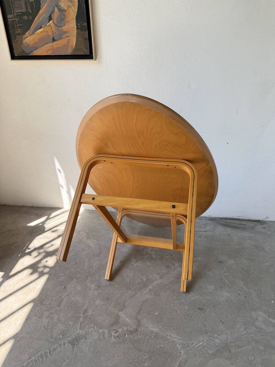 Oval coffee table beech 1980 Aalto Ikea