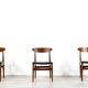 Ensemble de 4 chaises en teck du milieu du siècle. Style vintage moderne/rétro/danois.