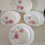 Set of four plates terra de fer Saint Amand