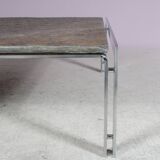 1980s Coffee table with slate stone by Hank Kwint for Metaform, Netherland
