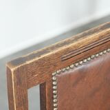 Set of four antique oak dining chairs in Art Nouveau style