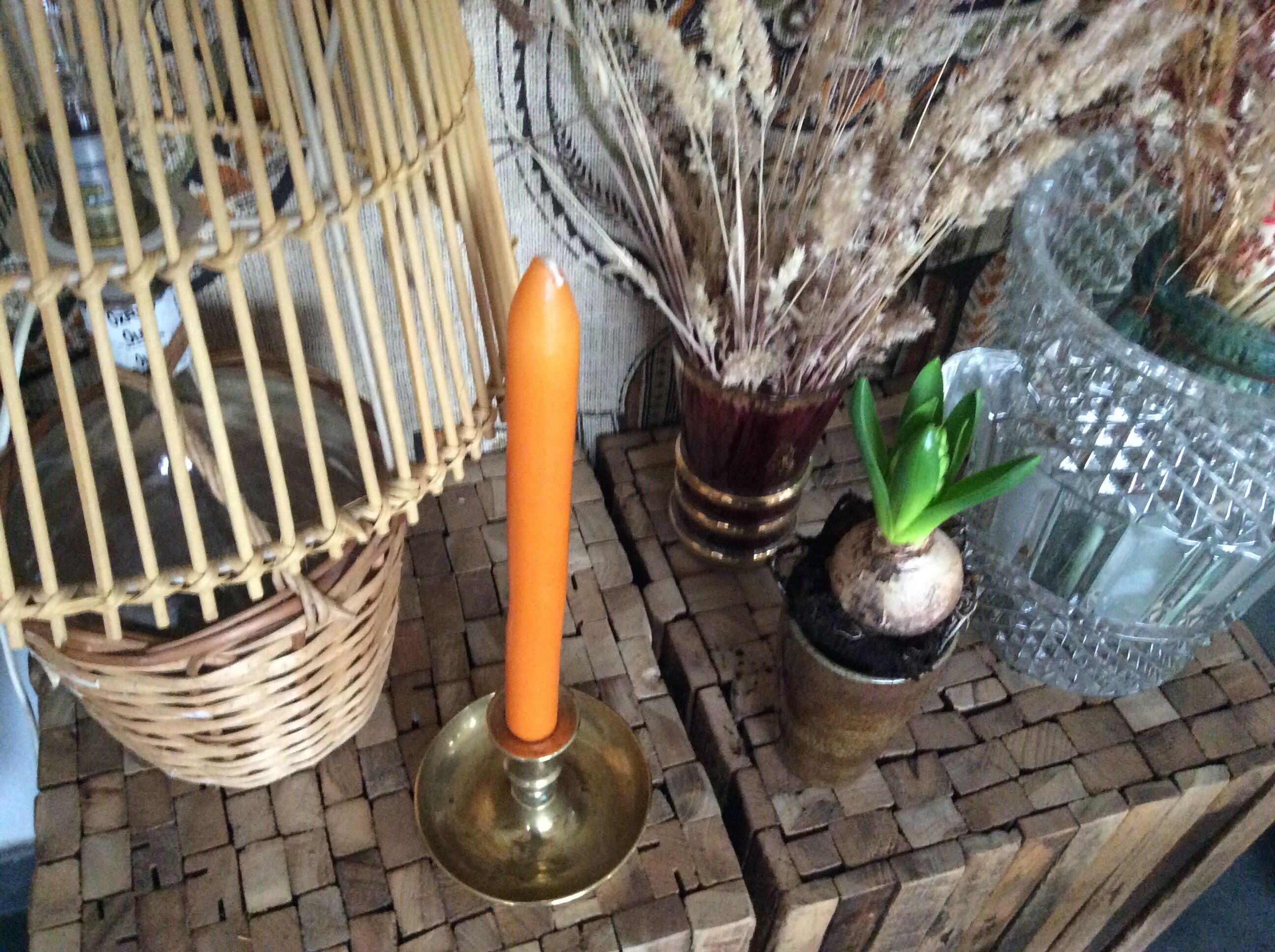 Copper candle holder
