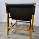 Leather and teak armchair