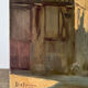 Sunny street scene, oil on canvas signed 1930.