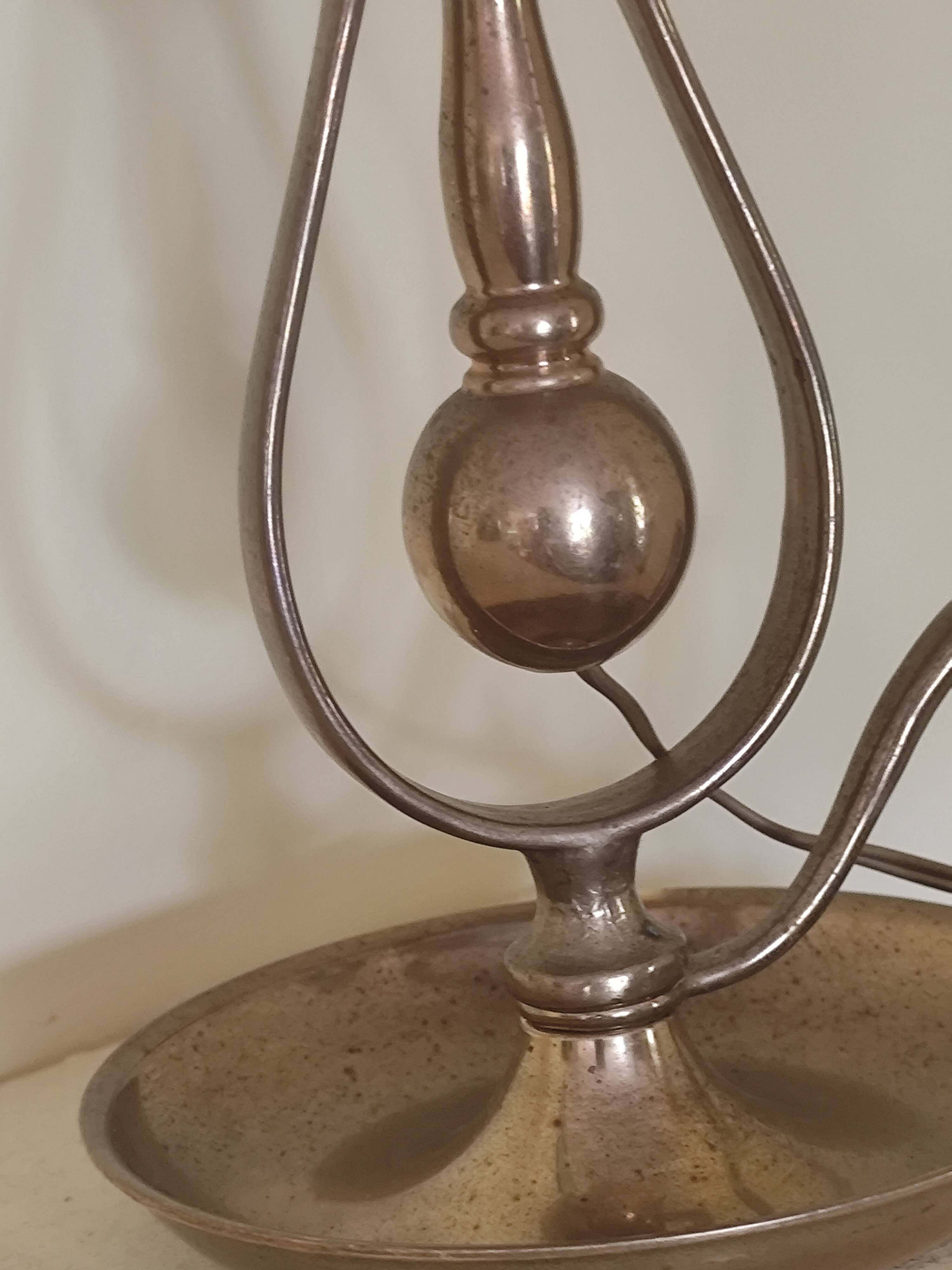 Marine lamp in bronze and brass - bronze swing lamp