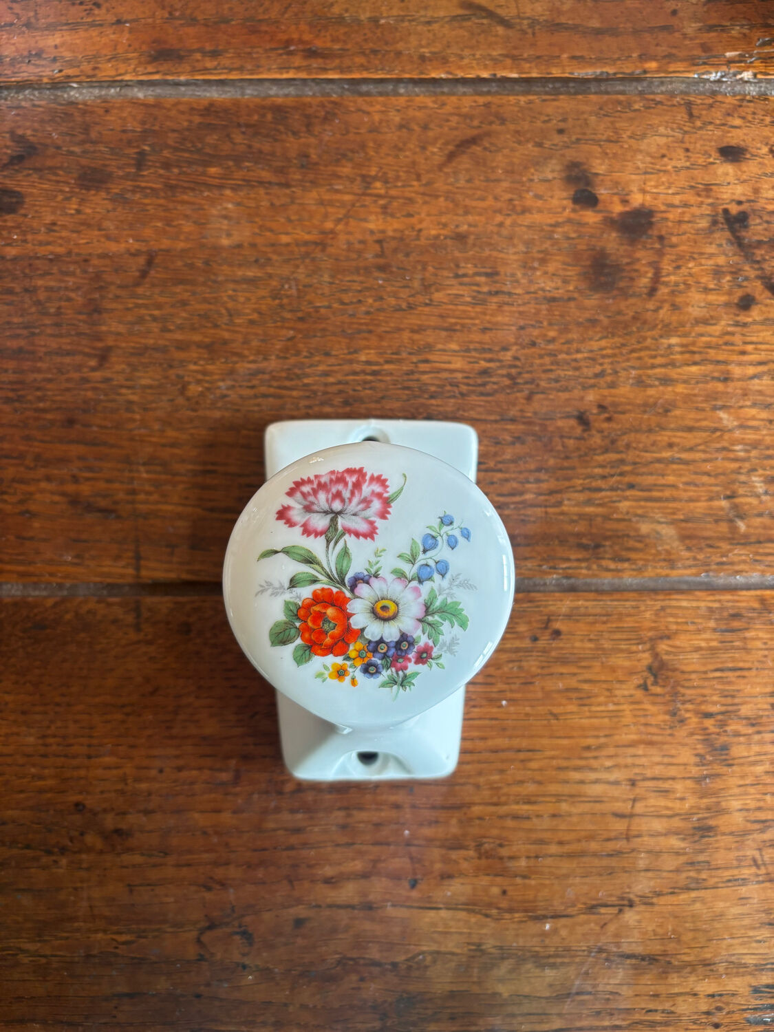 Vintage set of two porcelain coat hooks Champs Élysées Paris