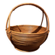 Rare wrapped rattan basket, in the style of Gabriella Crespi / Vivai del Sud.