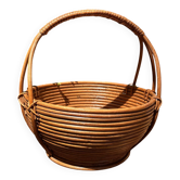Panier en rotin enroulé, esprit Gabriella Crespi / Vivai del Sud