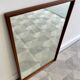 Vintage rectangular teak framed mirror