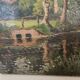 Oil on canvas painting View of the Mill signed Paudonneret? 1941
