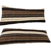 Set of 2 vintage kilim cushion covers 38x115 cm