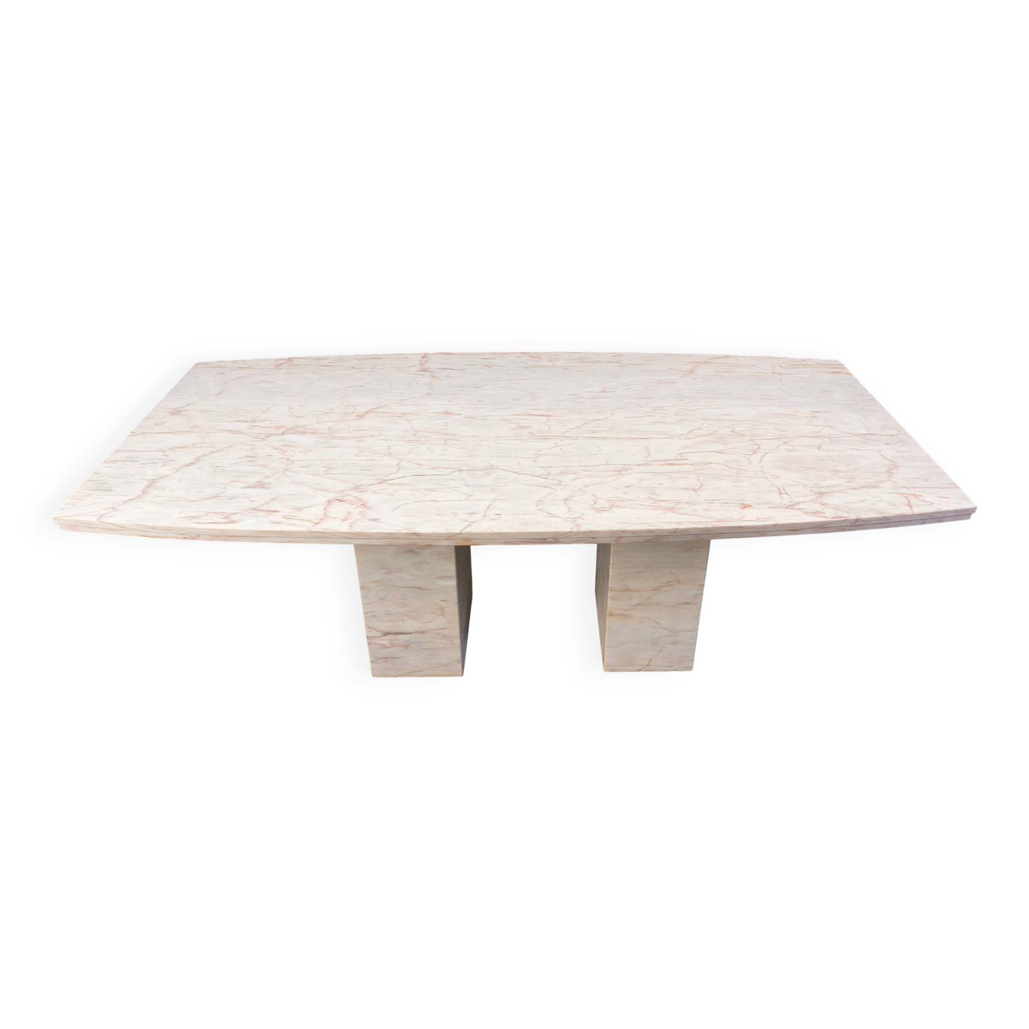 Table à manger en marbre vintage, années 1970