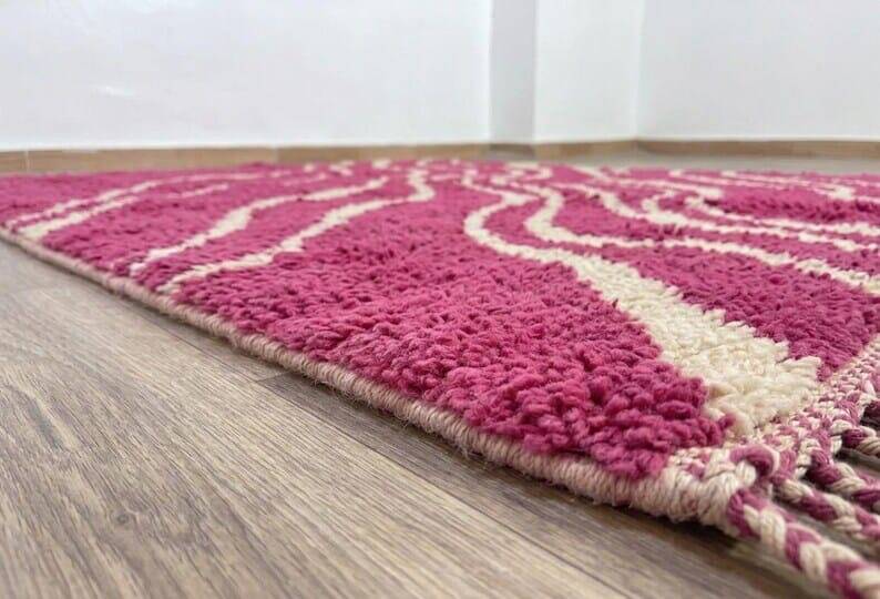 Traditional artisan beni ourain rug Bordeaux 150/250 cm