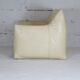 Fauteuil cuir et mousse couleur crème, France, circa 1970