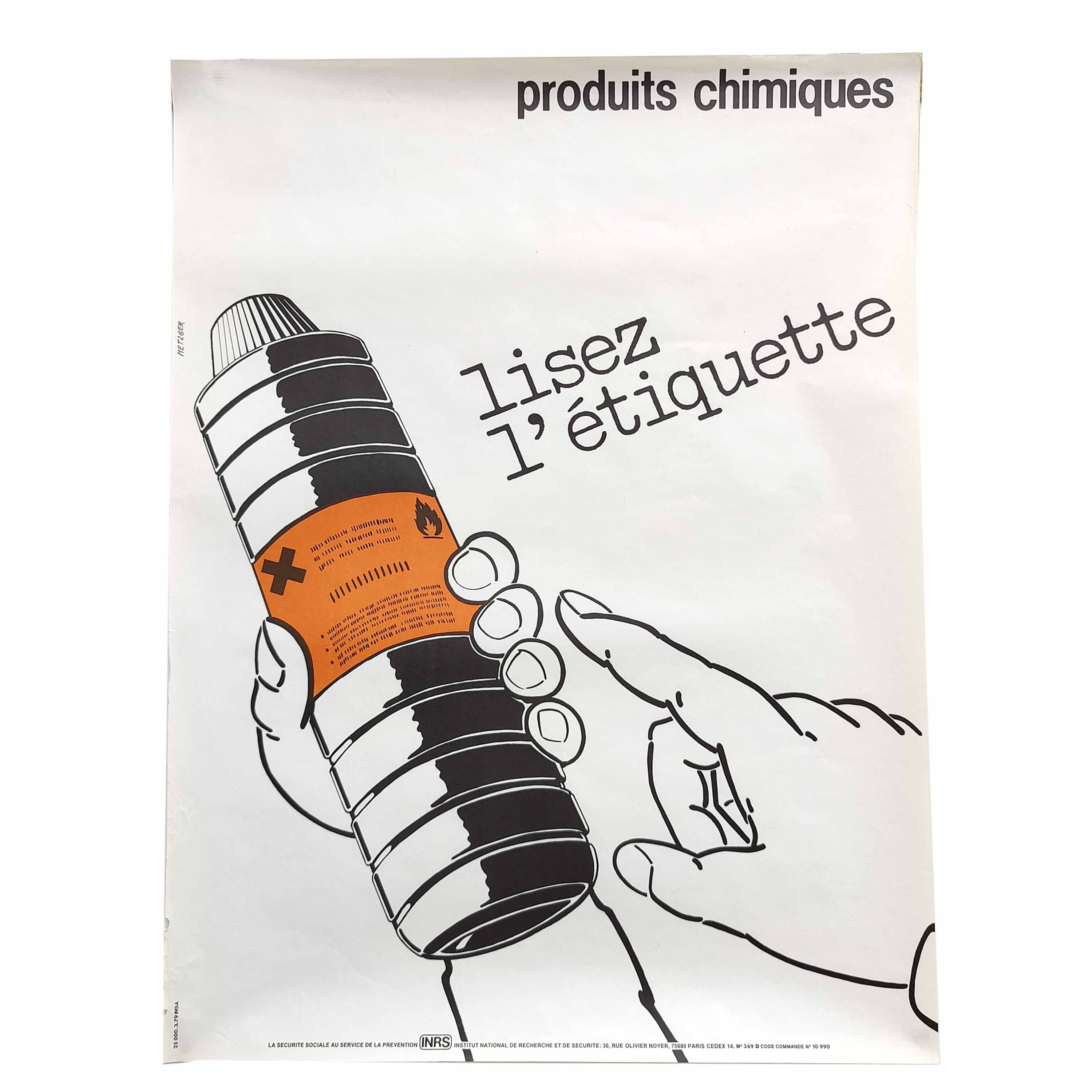 Vintage poster INRS graphics Metzger