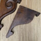 Decorative element, carved wooden wall brackets