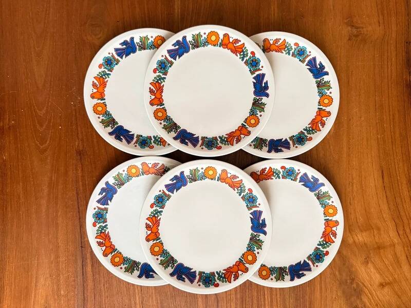 Set of 6 dessert plates Acapulco by Villeroy & Boch - 1970s