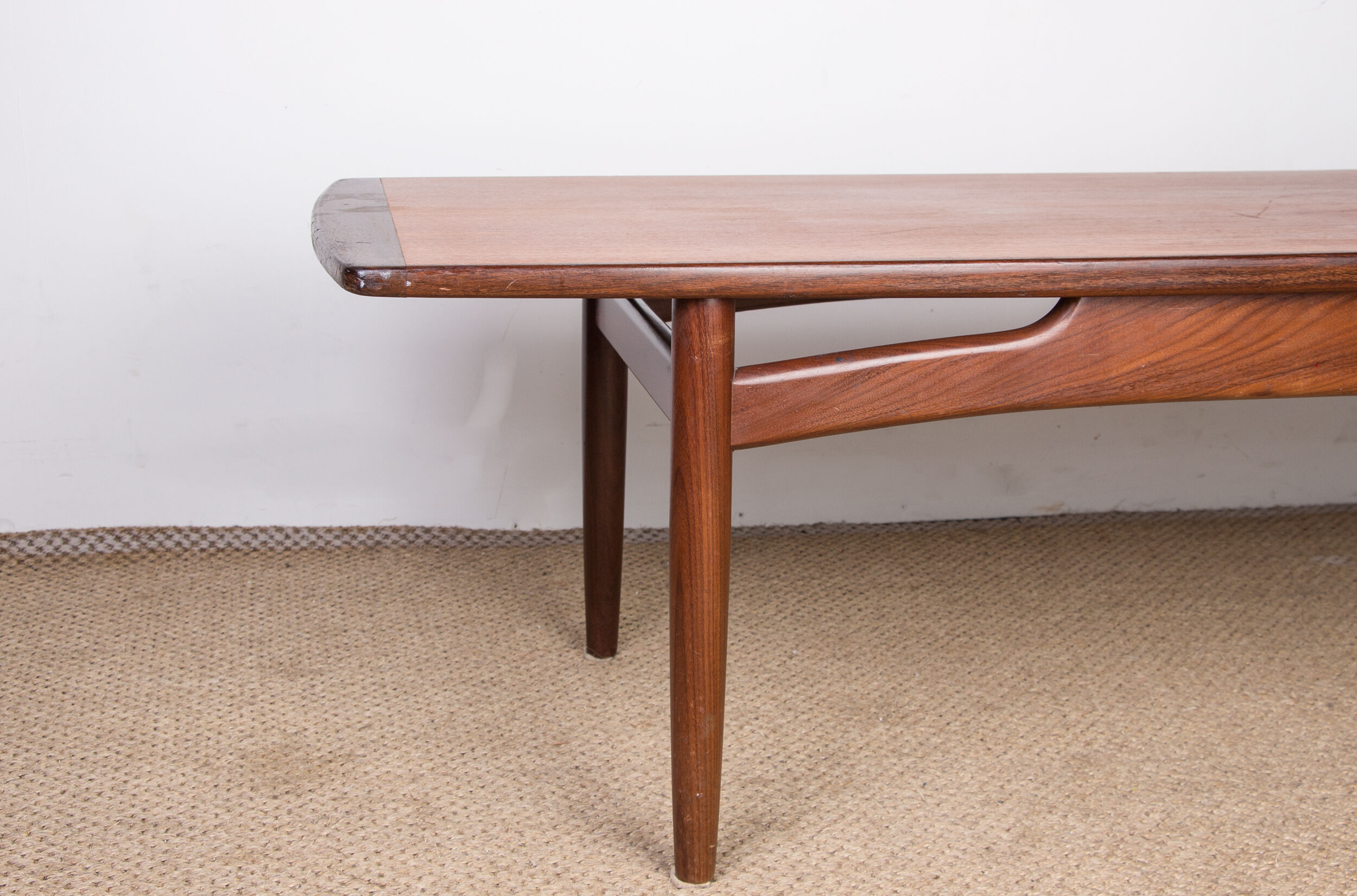 Danish teak coffee table by HE Mobler 1960