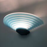 Pair of AV Mazzega wall lights in blue Murano glass. 1980s