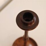 Pair of Scandinavian rosewood candlesticks 1970