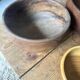 Ensemble de trois coupes en véritable bois d'olivier, fartisanaux, vintage