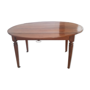 table ovale en merisier