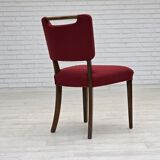 1960s, set of 6 pcs Danish dining chairs by Slagelse Møbelværk, wool.