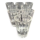 8 Verres à liqueur – Cristal soufflé et taillé