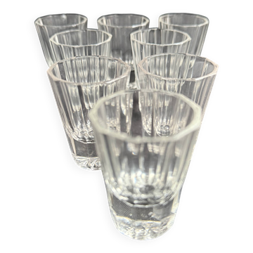 8 Liqueur Glasses – Blown and Cut Crystal