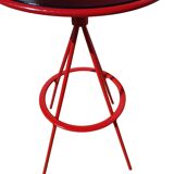 Paire tabourets de bar rouge / Vintage Design Lottus Enea