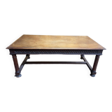 Gothic style dining table - Louis XIII walnut