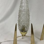 Pair of French mid century bedside lamps style from the 1950s 1960s Space age