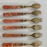 Lots of polka dot cutlery