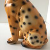 Vintage Leopard plaster statue